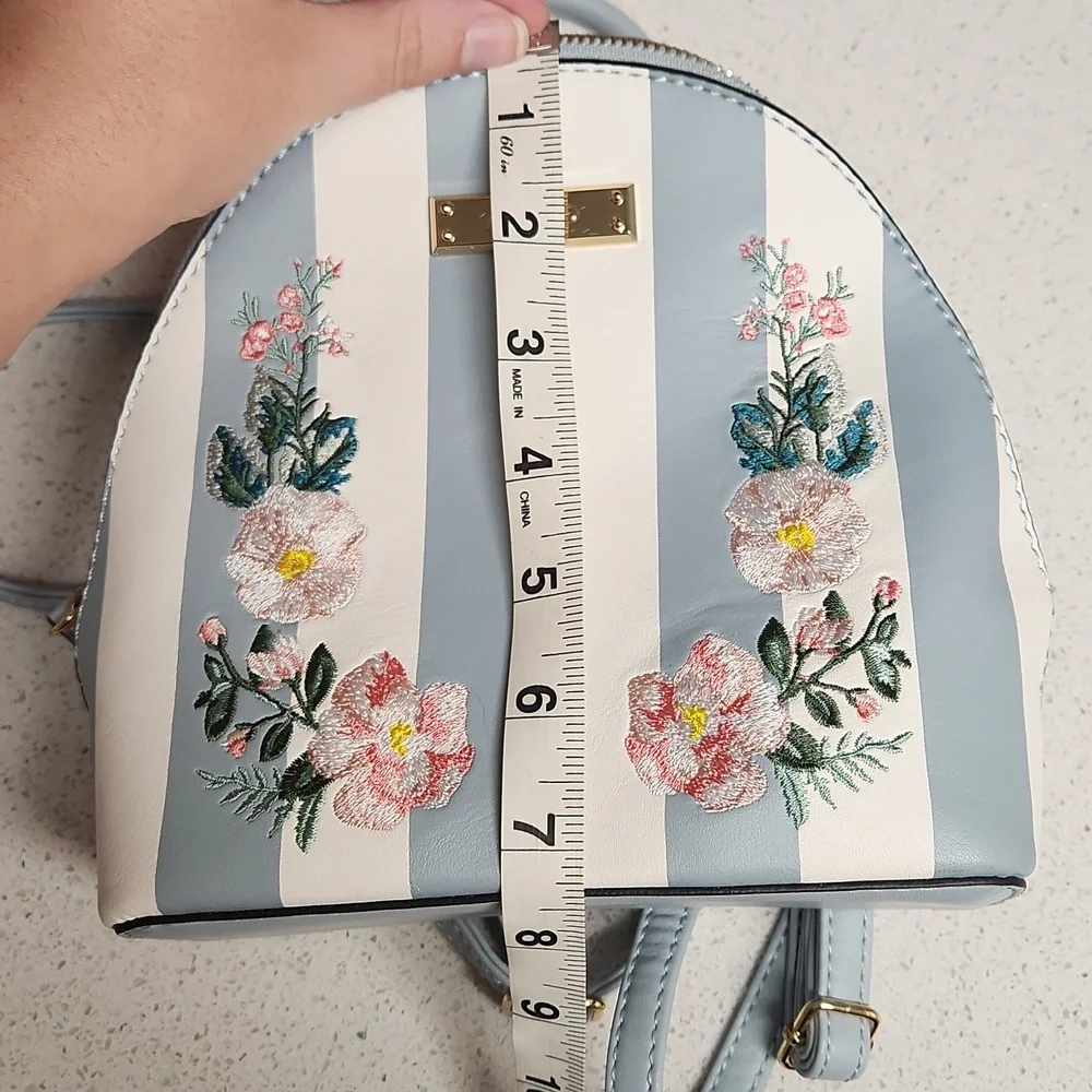 Aldo Striped and Floral Mini Backpack